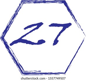 icon logo number twenty-seven background