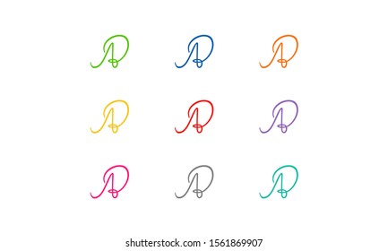 Icon logo A and O letter	