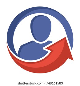 icon logo for personality consultation, leadership motivation
