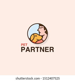 icon logo of pets lover