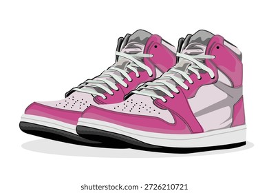 Symbol Logo rosafarbene Vektorgrafik von Schuhen