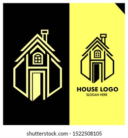 icon logo real estate, vector abstract house