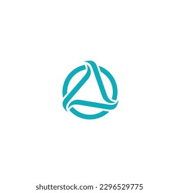 ilustración de tecnología de triángulo redondeo de logotipo de icono