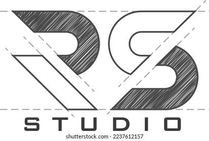 ICON  Logo RS drawing Vector 