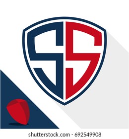 Icon logo / shield badge with a combination of S & S initials