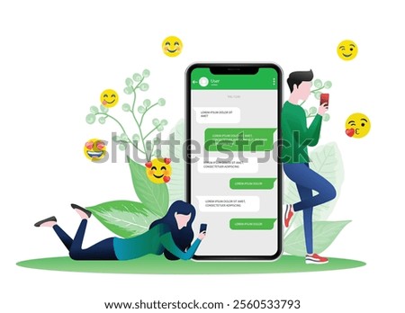 icon logo sign emoji chat happy smile smart phone app line wechat we like love kiss fun adult man boy male girl lady woman art green design media vector