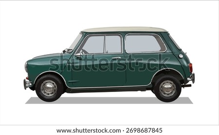 icon logo sign funny mini child toy rc car side view bean green template vector