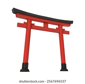 icon logo sign red gate arc tori Japan Tokyo Kyoto asia tour art design vector icon symbol