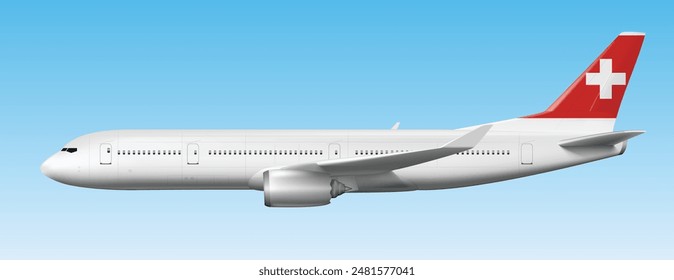 icon logo sign symbol emblem side air jet liner fly sky blue cloudy cloud view plane art modern design vector Boeing visa wing trip pilot Asia holiday cargo Swiss flag Zurich Geneva Basel