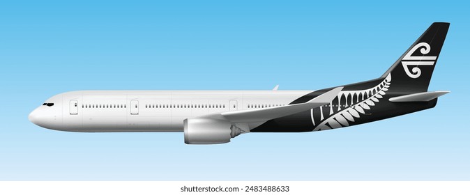 icon logo sign symbol side air jet liner fly sky blue cloudy cloud view qantas plane art design vector Boeing visa wing trip pilot holiday cargo Wellington New Zealand 