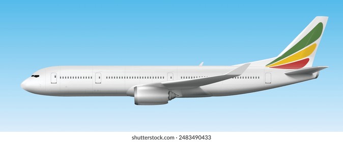 icon logo sign symbol side air jet liner fly sky blue cloudy cloud view plane art design vector Boeing visa wing trip pilot holiday cargo Ethiopian Africa Kenya south African