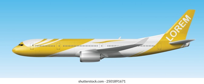 icon logo sign symbol side air jet liner fly sky blue cloudy cloud view plane art design vector Boeing visa wing trip pilot Asia holiday cargo modern yellow