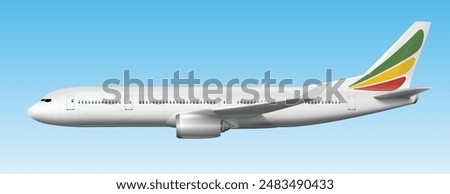 icon logo sign symbol side air jet liner fly sky blue cloudy cloud view plane art design vector Boeing visa wing trip pilot holiday cargo Ethiopian Africa Kenya south African