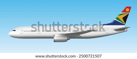 icon logo sign symbol side air jet liner fly sky blue cloudy cloud view plane art design vector Boeing visa wing trip pilot Asia holiday cargo south Africa cape town nation modern flag