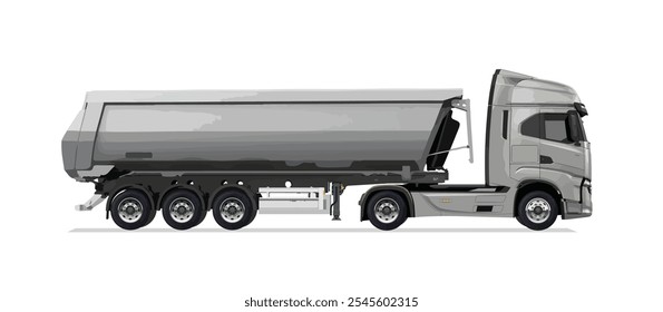 icon logo sign truck side view vector template graphic design style concept modern white haul diesel isolated load dump lorry machine work safety trailer
