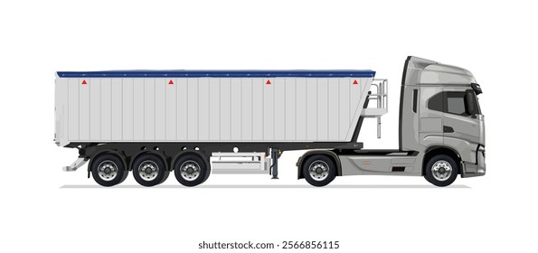 icon logo sign truck side view vector template graphic design style concept modern white haul diesel isolated load dump lorry machine work safety trailer