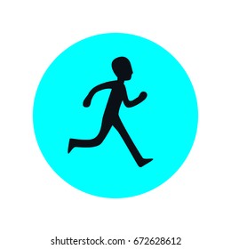 Icon, logo Silhouette running man