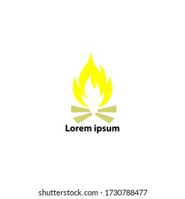 icon logo.
simple yellow fire logo