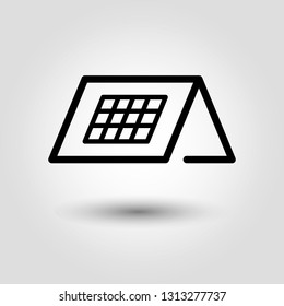 icon and logo solar panel to light Green solar energy