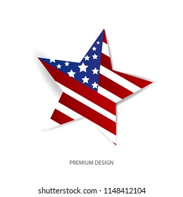 icon, logo star america vector