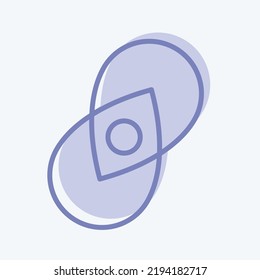 Icon Logo. suitable for Branding symbol. two tone style. simple design editable. design template vector. simple illustration