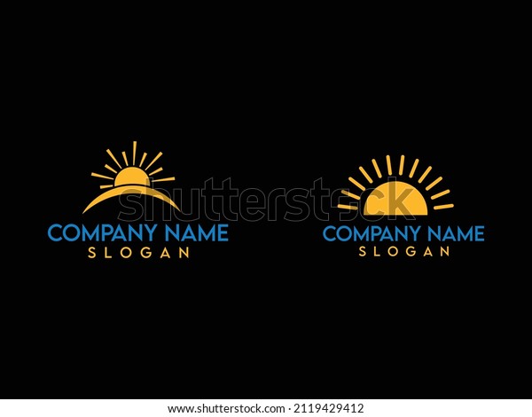 Icon Logo Sun Monogram Vector Design Stock Vector (Royalty Free ...