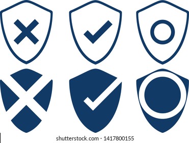icon, logo, symbol set shield 