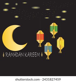 icon logo symbols vector ramadan kareem black background