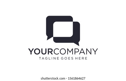 Icon logo for talk bubble communication