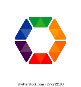 icon logo template - Hexagon element - hexagram symbol.