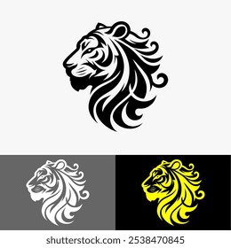 Icon logo Tigger silhouette black and white line art 