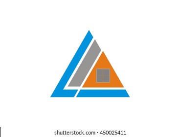 icon logo triangle blue