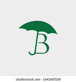 icon logo umbrella with letter c vector design