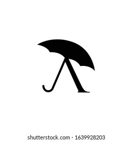 icon logo umbrella with letter a vector design