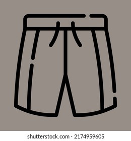 Icono, logotipo, ilustración vectorial de pantalones aislados en fondo gris. adecuado para ropa, moda, patrones y logotipos.