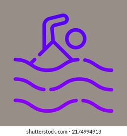 Icon, logo, vector illustration of swimming isolated on gray background. suitable for holidays, sports, swimming pools, patterns, designs and logos.