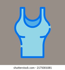 Icon, logo, vector illustration of a tank top isolated on gray background. suitable for holidays, sports, swimming pools, patterns, designs and logos.