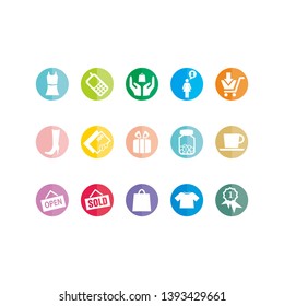 icon logo vector , t shirt, coffee, cup, etc