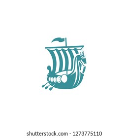 icon logo Viking ship