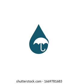 Icon Logo Water umbrella Vector design 