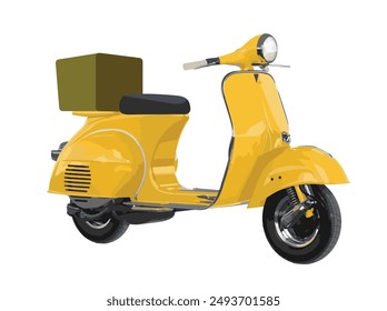 icon logo yellow motorbike vector design