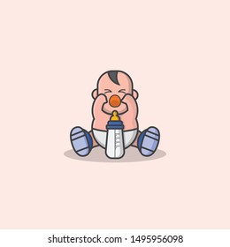 icon logo,simple illustration of a baby crying