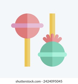 Icon Lolipop. related to Fast Food symbol. flat style. simple design editable. simple illustration