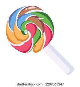 An icon of lollipop flat design 