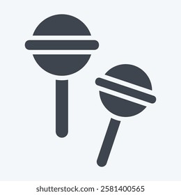 Icon Lollipop. related to Kindergarten symbol. glyph style. design editable