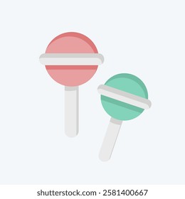 Icon Lollipop. related to Kindergarten symbol. flat style. design editable