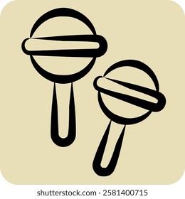 Icon Lollipop. related to Kindergarten symbol. hand drawn style. design editable