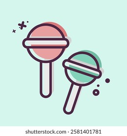 Icon Lollipop. related to Kindergarten symbol. MBE style. design editable