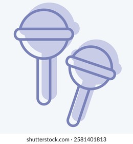 Icon Lollipop. related to Kindergarten symbol. two tone style. design editable