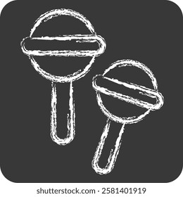 Icon Lollipop. related to Kindergarten symbol. chalk Style. design editable